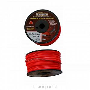 żyłka do koszenia 2,4mm 76m Scorpion trójkątna