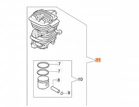 cylinder tłok komplet Oleo-Mac 941 GS410 zamiennik