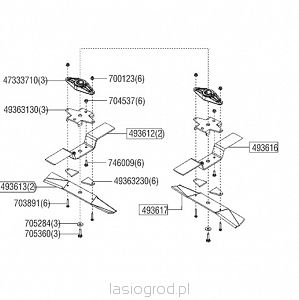 nóż zewn wygięty T22-110 Solo by AL-KO 127575 127709
