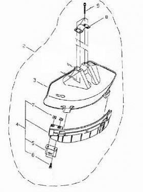 osłona głowicy dolna z nożem Shindaiwa C3410 B450 B530