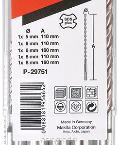 zestaw wierteł SDS-plus 5-8 5el