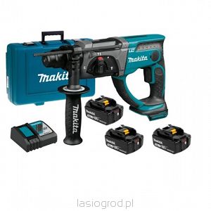 młotowiertarka Makita 18V DHR202RTE3 3x5Ah plus odkurzacz